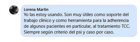 Comentario de Lorena Martin sobre el uso clínico de las herramientas