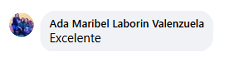 Comentario de Ada Maribel Laborin Valenzuela: Excelente